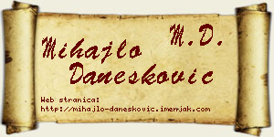 Mihajlo Danesković vizit kartica